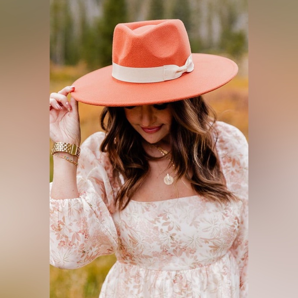 NEW Pink Lily x Amber Massey Autumn Rust Brown Rancher Hat